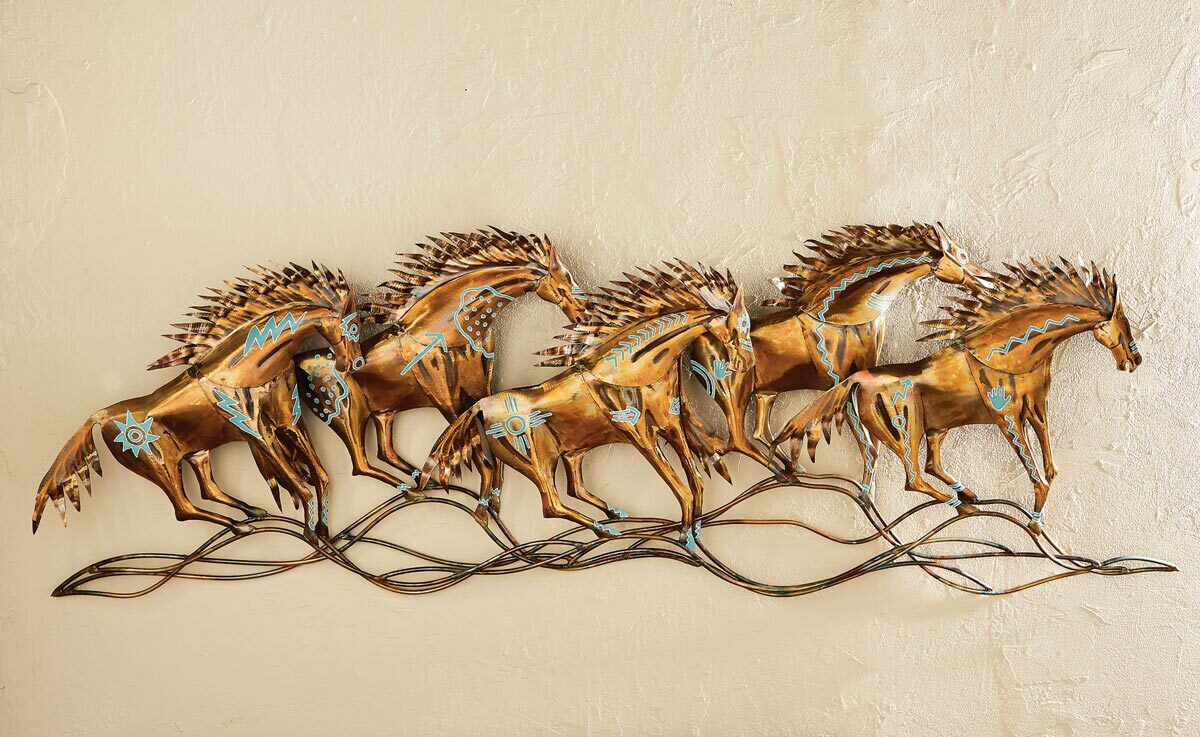 Spirits of the Mustang Metal Wall Art | Black Forest Decor