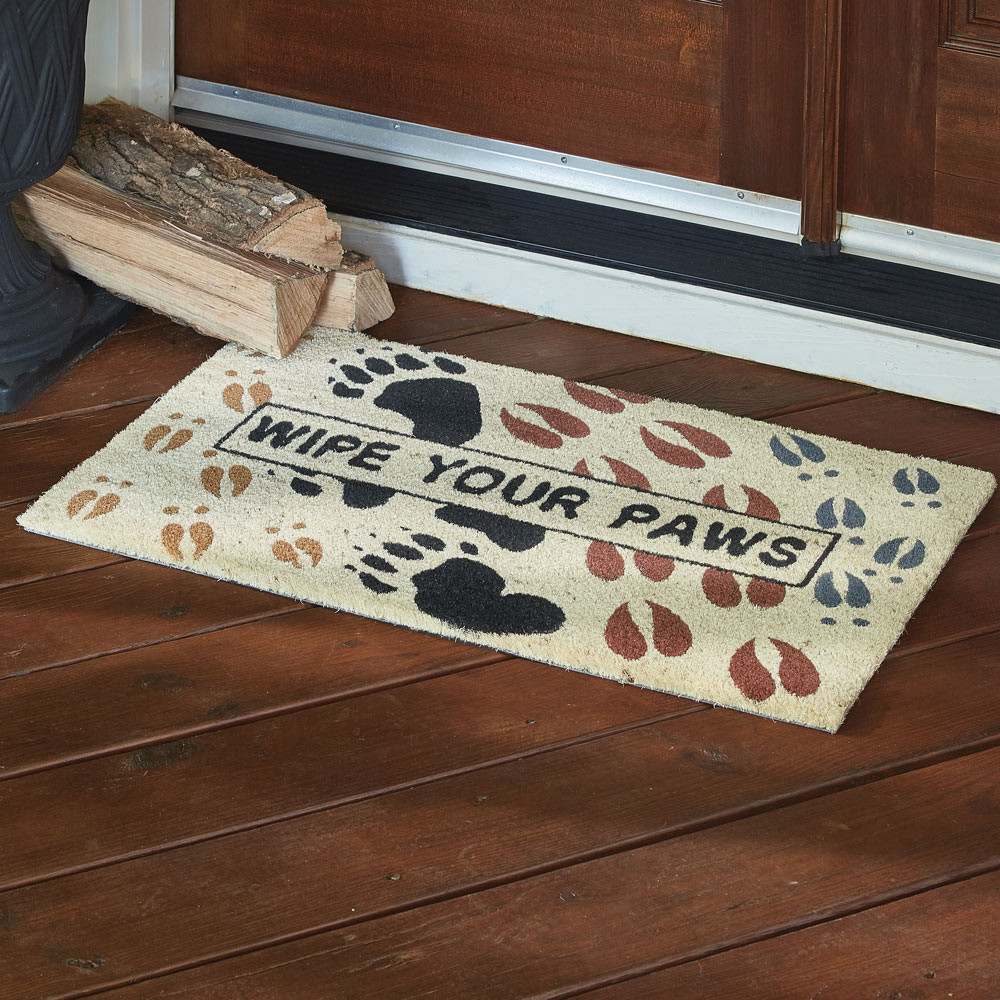 Wildlife Tracks Doormat Black Forest Decor - Main Image