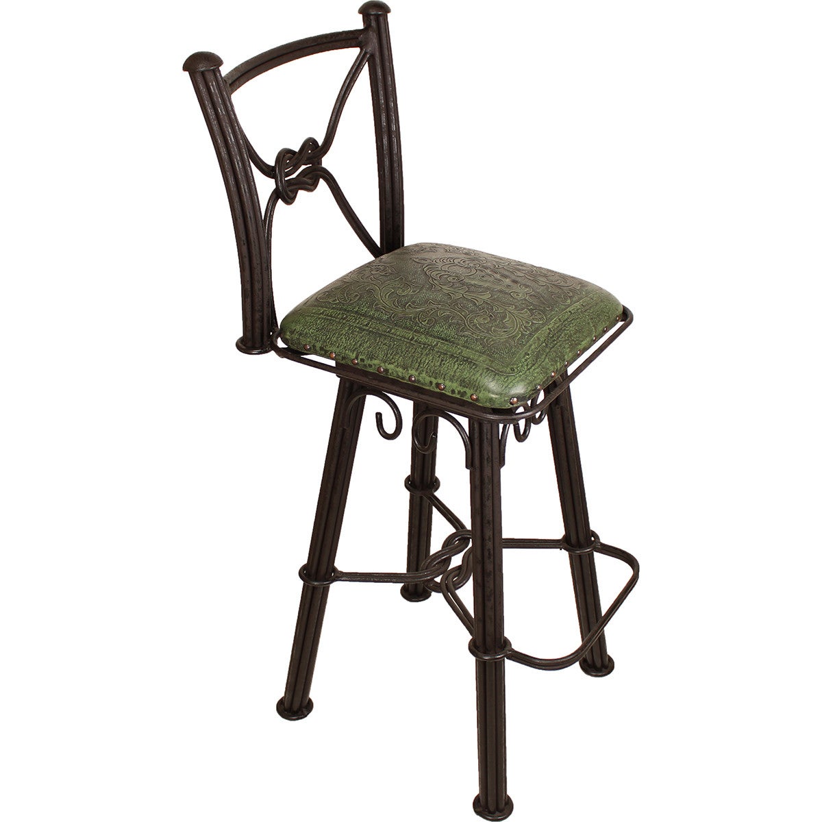 Coronado Swivel Counter Stool Colonial Sage Green Black Forest