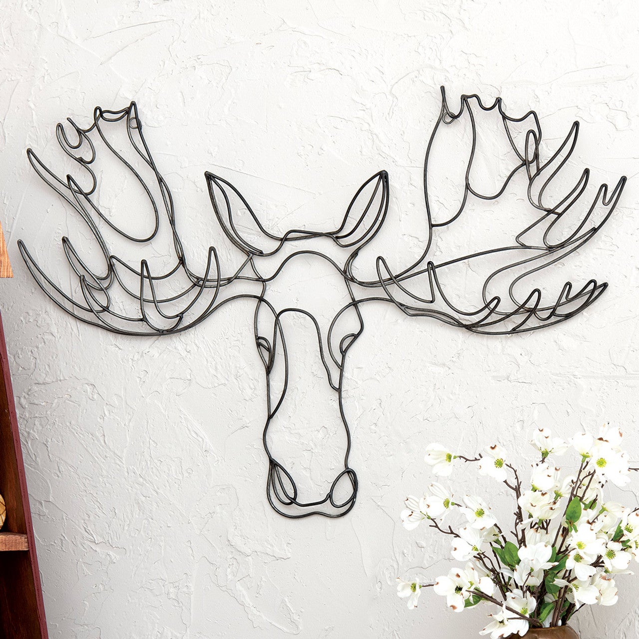 Moose Silhouette Metal Wall Hanging - CLEARANCE | Black
