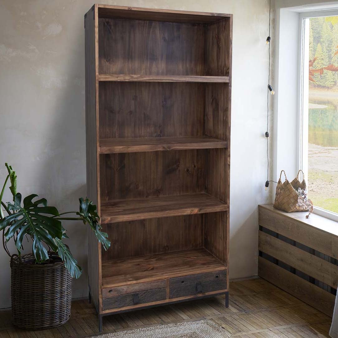 Lakeshore Walnut Bookcase | Black Forest Decor
