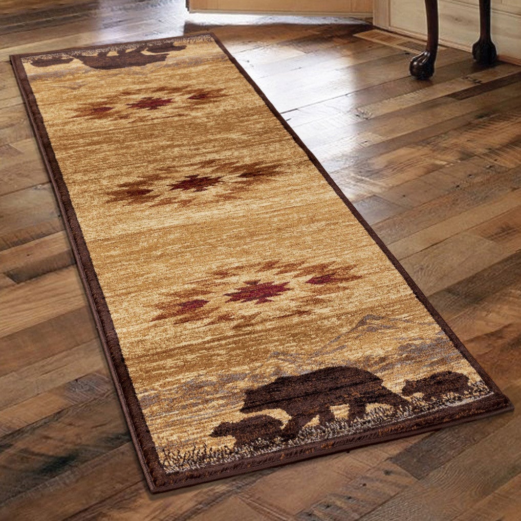 Rocky Mountain Bears Rug - 3 x 7 | Black Forest Decor