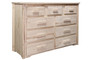 Homestead 9 Drawer Dresser - Unfinished