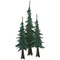 Metal Pine Tree Wall Sculpture
