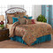 San Angelo Comforter Set with Teal Bedskirt - Twin