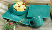 Savannah Turquoise Dinnerware Set (16 pcs) - OVERSTOCK