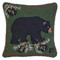 Single Black Bear Hooked Wool Pillow