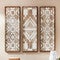 Vintage White Wood Wall Art - Set of 3