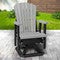 Kingston Adirondack Swivel Glider - Gray & Black