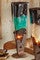 Triangle Glass Table Lamp - Turquoise