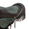 Canyon Ranch Tooled Leather Saddle Barstool - Turquoise