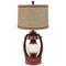 Vintage Red Lantern Table Lamp