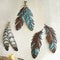 Prairie Skies Turquoise Feathers Wall Art (2pcs)