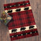 Bears & Arrows Red Plaid Rug - 8 x 11