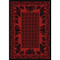Big Sky Bear Family Red Rug - 3 x 4