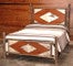 Black Forest Hickory Diamond Birch Bark Bed - King