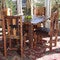 Carved Bear Barnwood Table and Chairs (5 pcs)