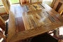 Carved Bear Barnwood Table and Chairs (5 pcs)