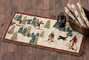 Cross Country Skiing Hooked Wool Accent Rug