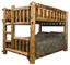 Log Bunk Bed - Full/Queen (Ladder Left)