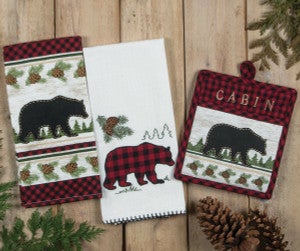 Bear Cabin Buffalo Check Kitchen Linens