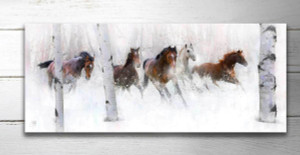 Wild Winter Horses Personalized Wall Art