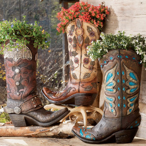Cowboy Boot Vases