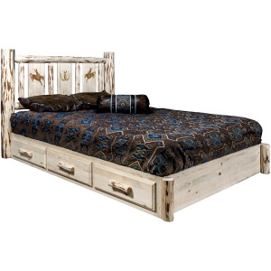 Frontier Platform Bed with Storage & Laser-Bronc