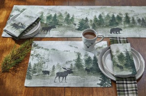 Mystic Forest Moose & Bear Table Linens