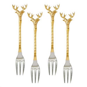 Gilded Antler Charm Charcutier Cutlery