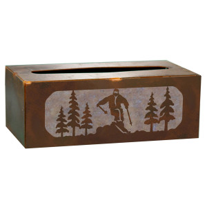 Skier Tissue Covers and Waste Basket