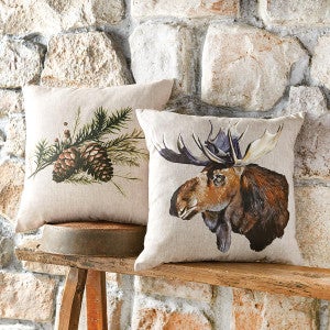 Moose & Pinecone Outdoor Pillows