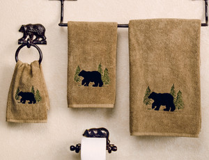 Black Bear Forest Towel Collection