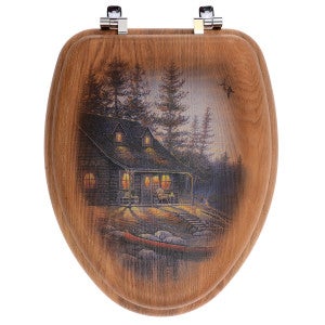 Lakeside Cabin Wood Toilet Seats