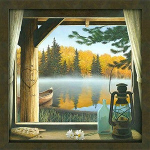 Cabin Window Personalized Wall Art