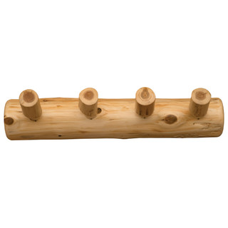Cedar Log Wall Coat Rack - 24 Inch | Black Forest Decor