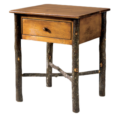 Black Forest Hickory Natural Bark Nightstand