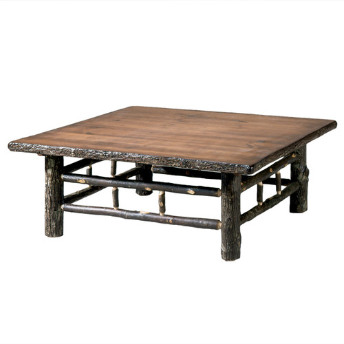 Black Forest Hickory Natural Bark Cocktail Table