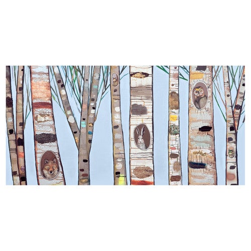 Friends of the Forest Ice Blue Canvas Art
