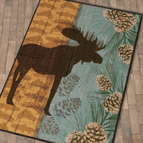 Yellowstone Park II Moose Rug Collection