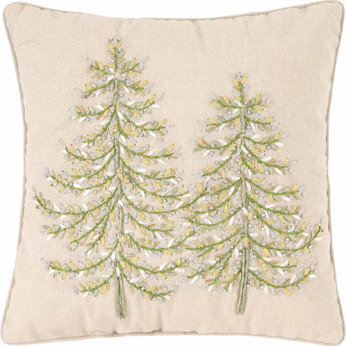 Frosted Pines Ribbon Art Pillow - OUT OF STOCK UNTIL 08/21/2025