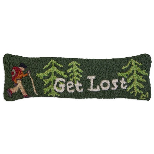 Get Lost Hooked Wool Rectangle Pillow - OUT OF STOCK UNTIL 06/04/2025