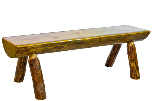 Glacier Half Log Bench - 5'