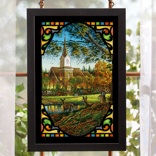 Going to Church Stained Glass Art