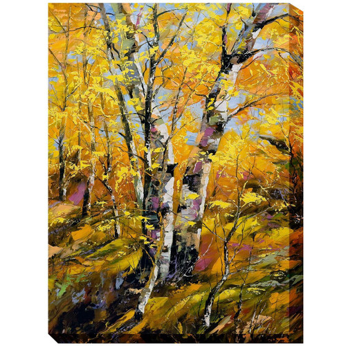 Golden Aspen Canvas Art