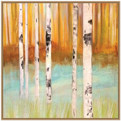 Golden Birch Canvas Art