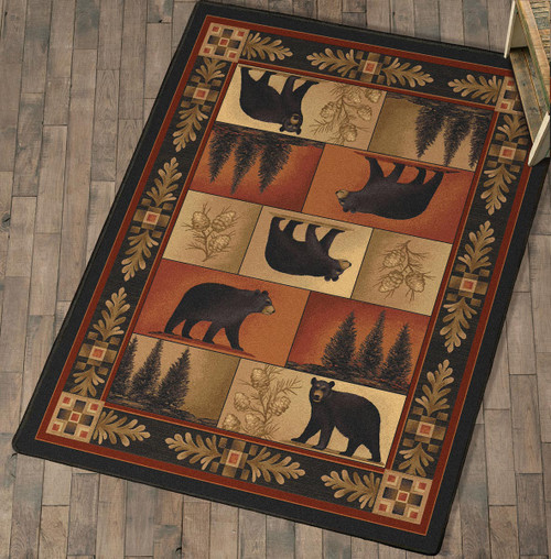 Grand Repose Black Bear Rug - 11 x 13