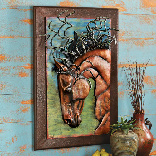 Great Warrior Horse Wall Sculpture