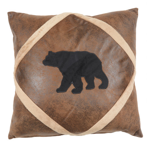 Shearling Diamond Bear Pillow