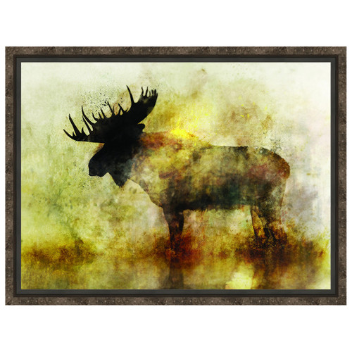 Happy Moose II Framed Canvas